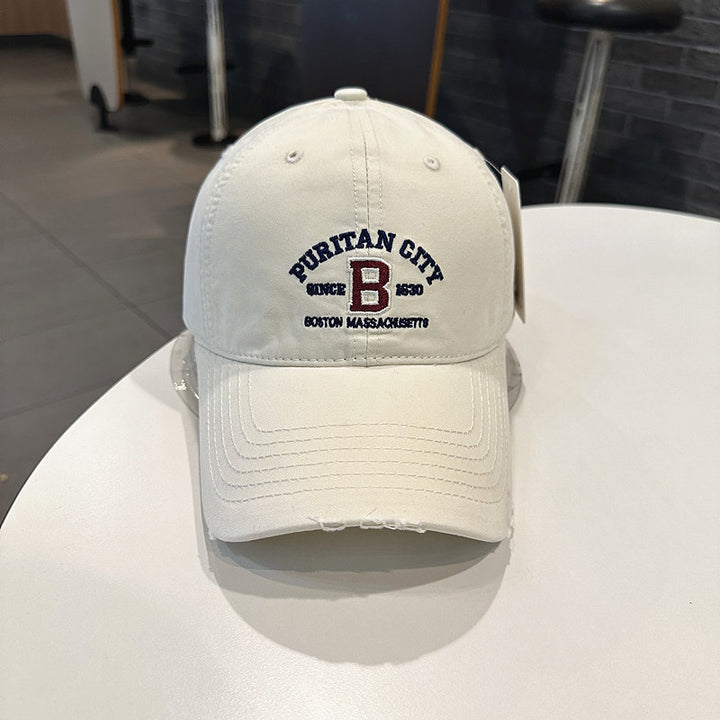 Men's Vintage-Inspired Embroidered Baseball Cap Bowlift