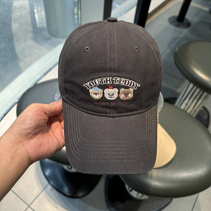 Unisex Embroidered Character Cap Bowlift