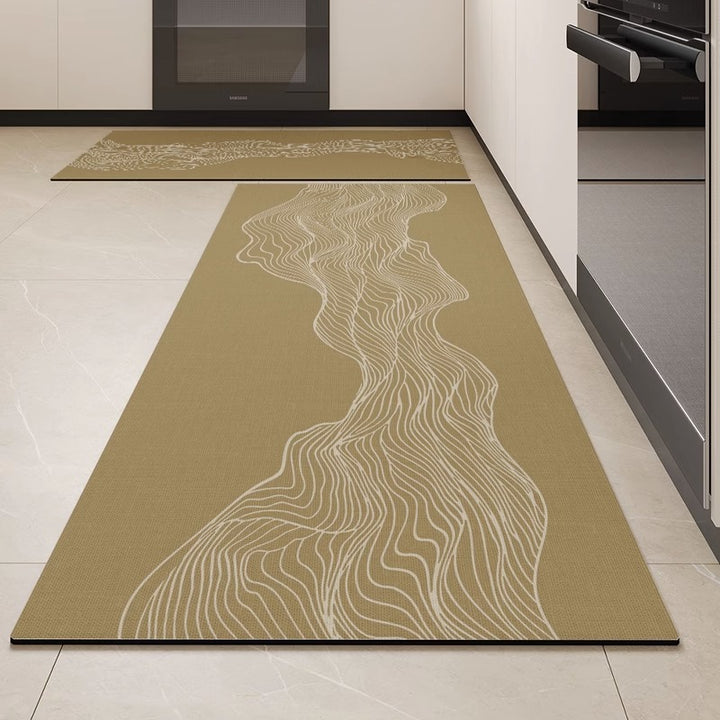 Abstract Line Art Non-Slip Kitchen Mat Bowlift
