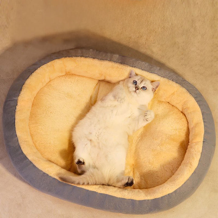 Plush Ergonomic Dog Bed