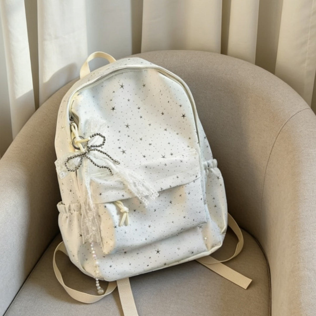 Whimsical Star-Embellished Backpack Bowlift