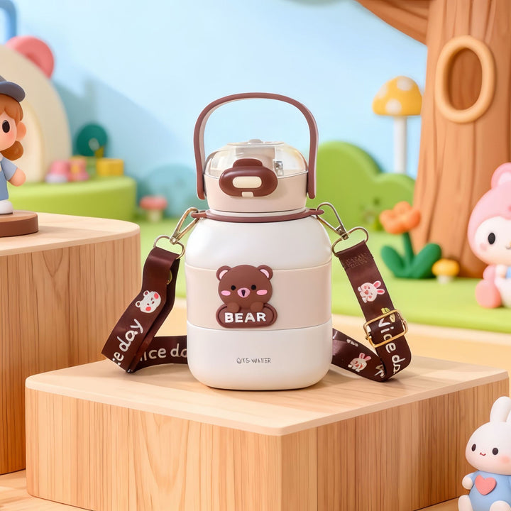 Ladies insulation drinking bottle with sweet bear motif Bowlift