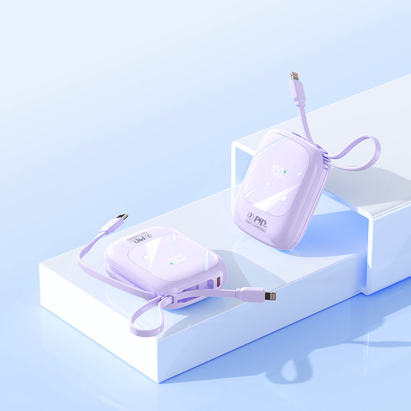 Portable power bank with integrated fast charging function and LED status display Bowlift