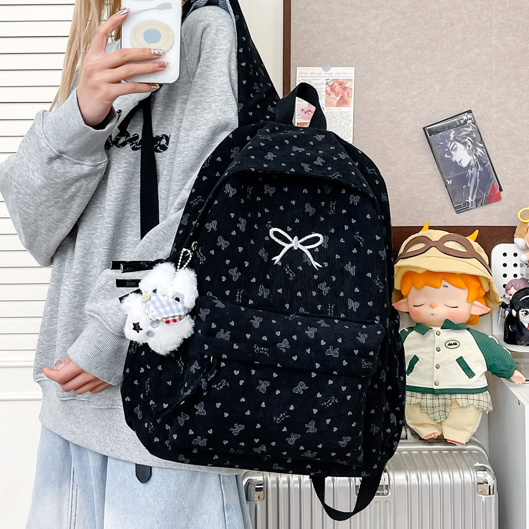 Floral-Patterned Travel Backpack Bowlift
