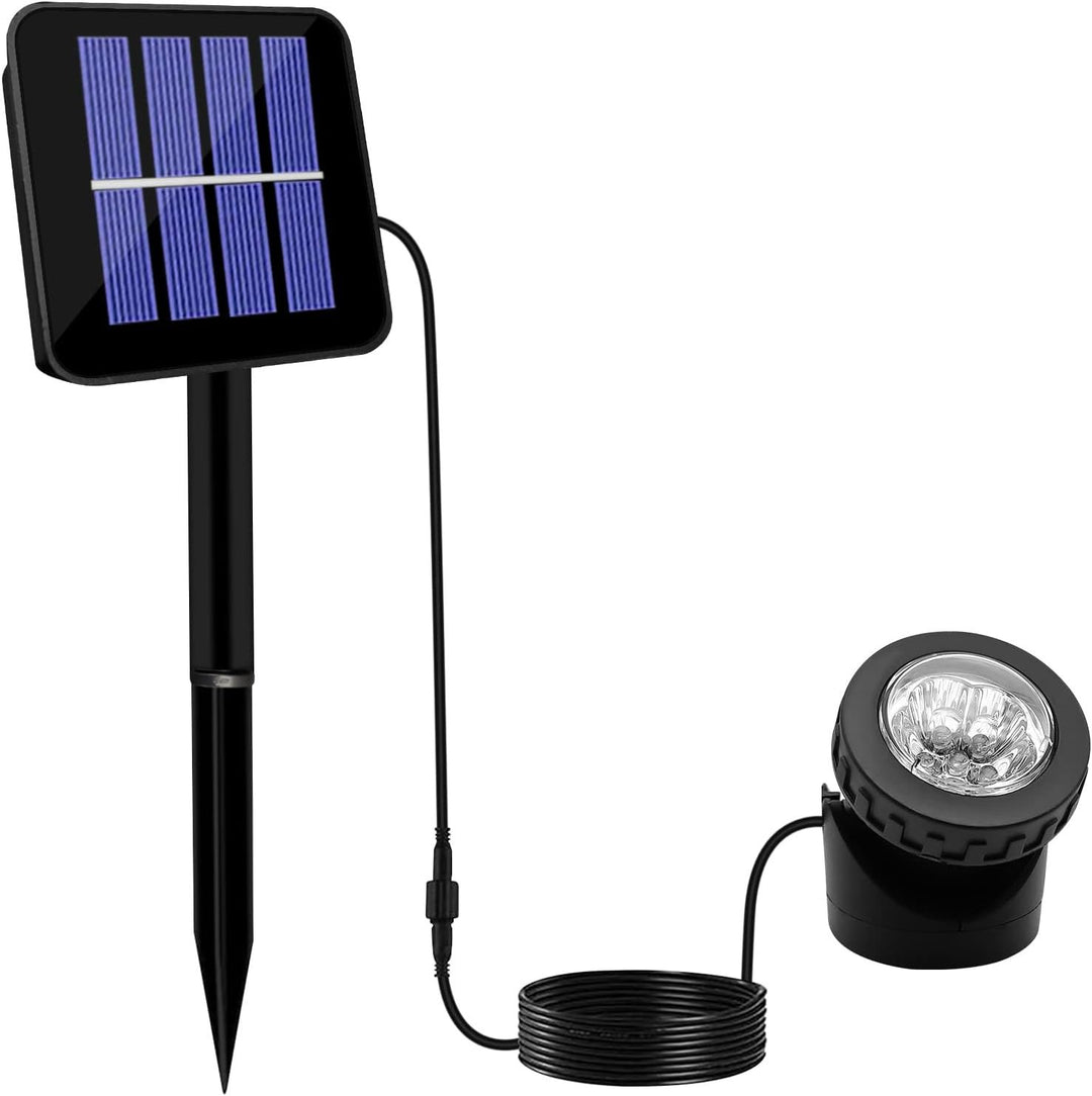 Adjustable Solar Powered Garden Spotlight Kit With Ground Stake Bowlift
