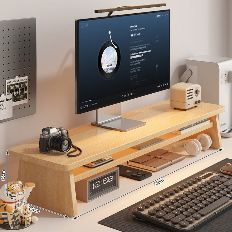 Modern Wooden Monitor Stand with Storage Bowlift