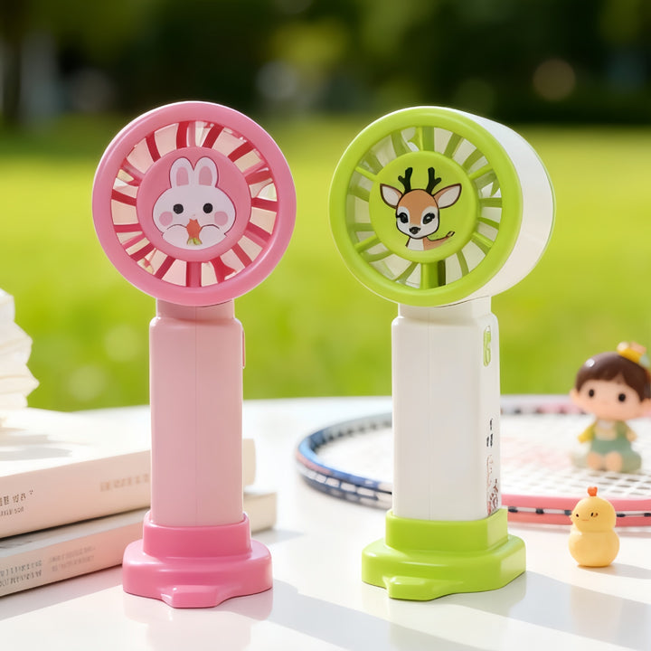 Unisex Portable Hand Fan with Cute Animal Design Bowlift