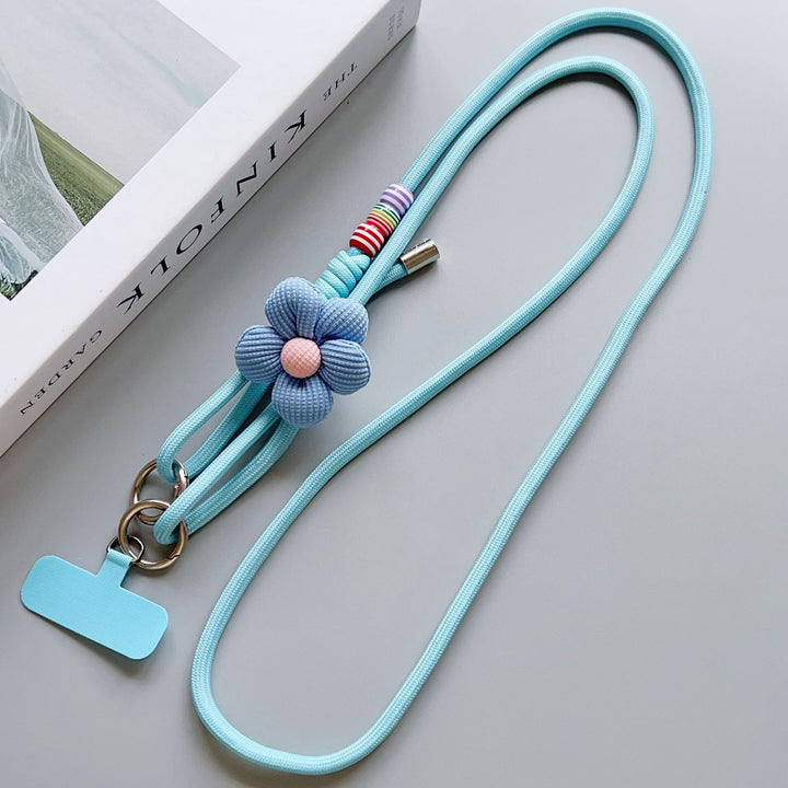 Decorative Flower Charm Phone Lanyard Bowlift