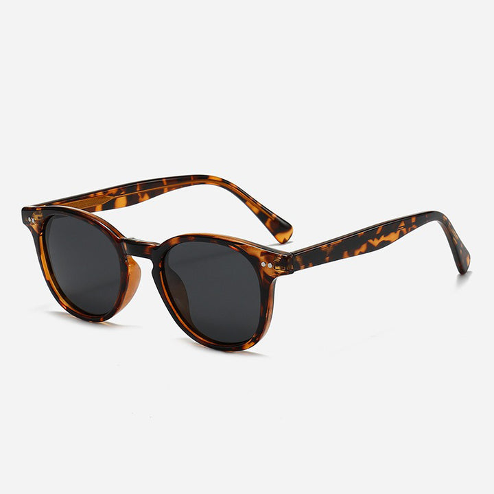 Women's Round Sunglasses with Stylish Pattern and UV Protection Bowlift