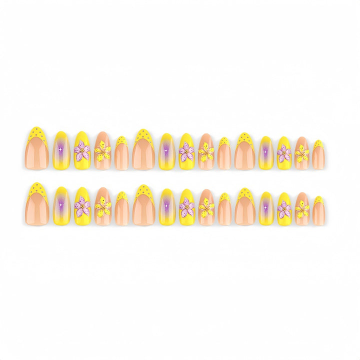 Premium Artificial Nails with intricate floral decorations Bowlift