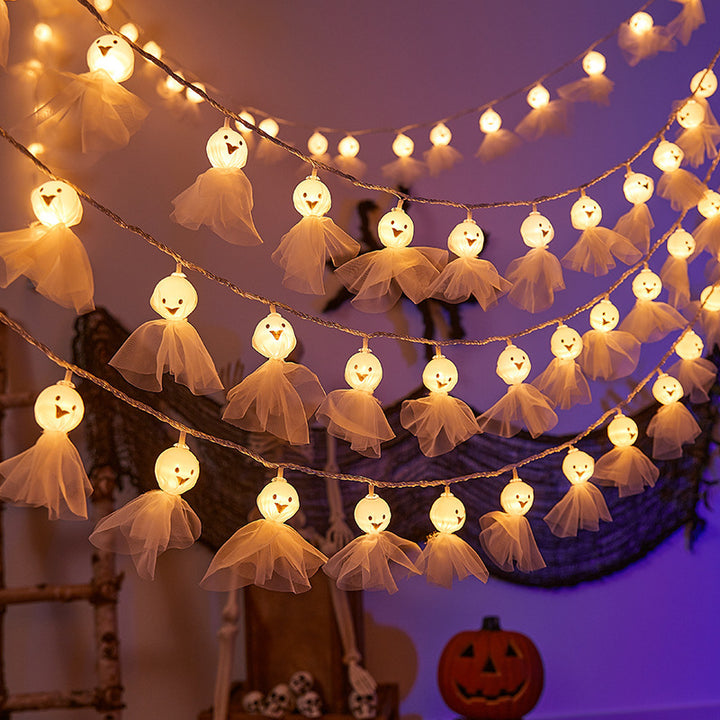 Festive Ghost LED String Lights Bowlift