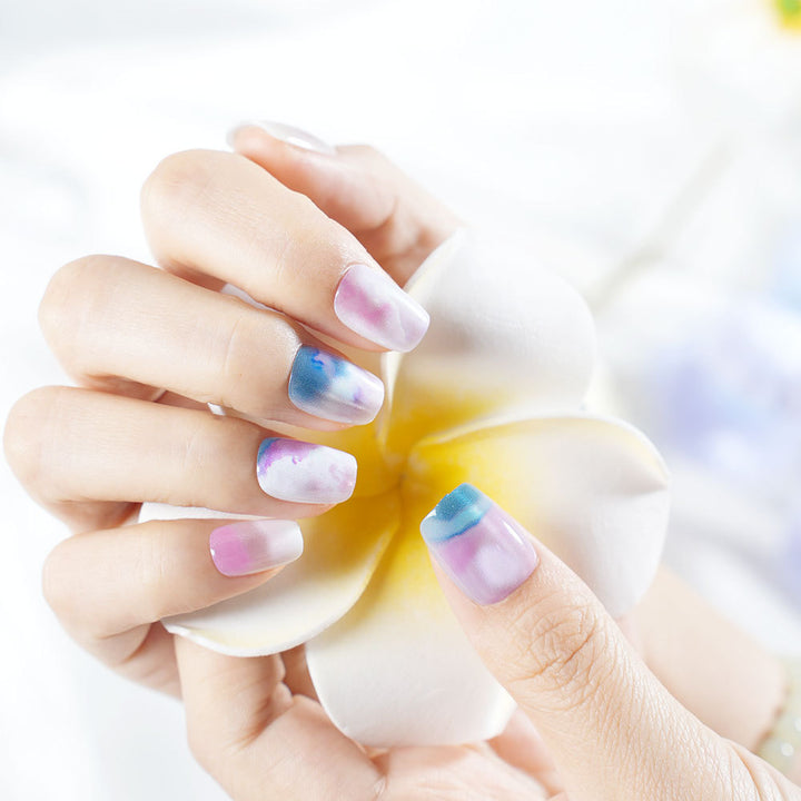 Artistic Watercolor Press-On Nails Bowlift