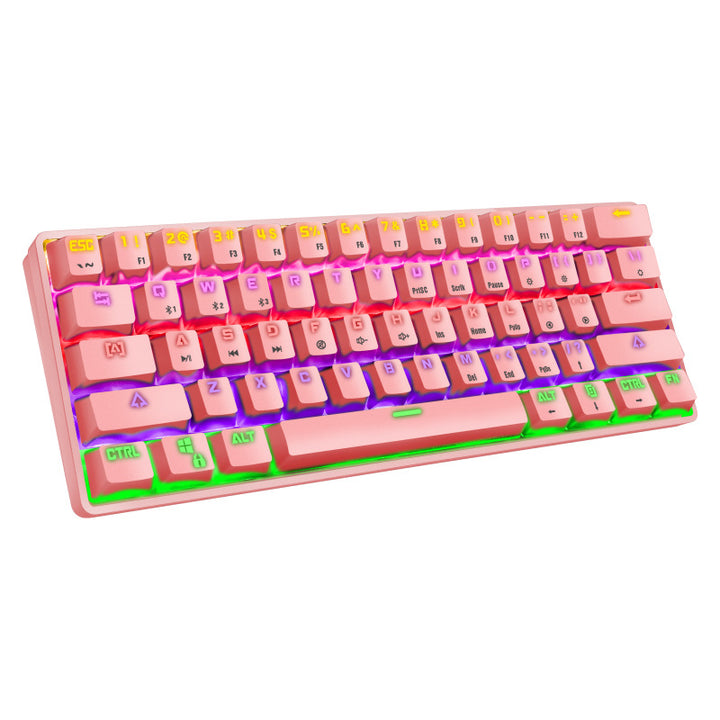 Compact Mechanical Gaming Keyboard with Backlit Keys Bowlift