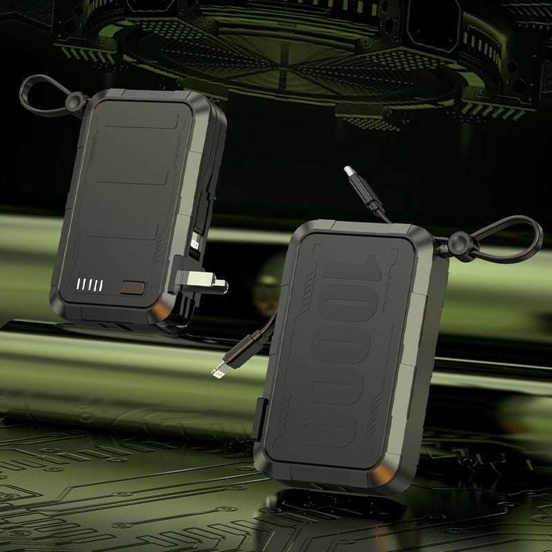 Portable power bank with robust housing and integrated fast charging function Bowlift