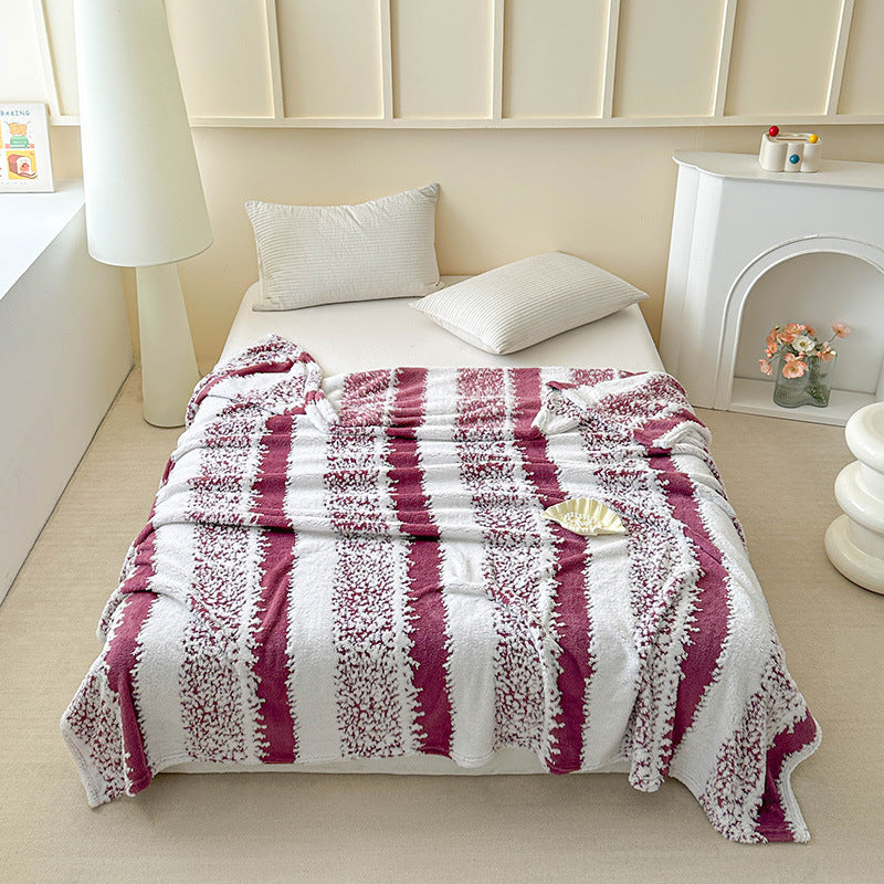 Plush Textured Throw Blanket