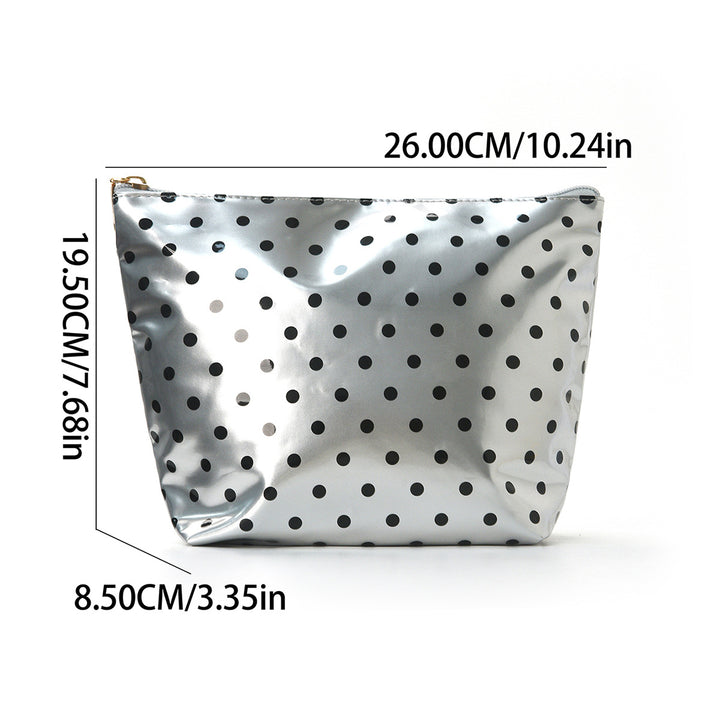 Water-repellent cosmetic bag with polka dot design Bowlift