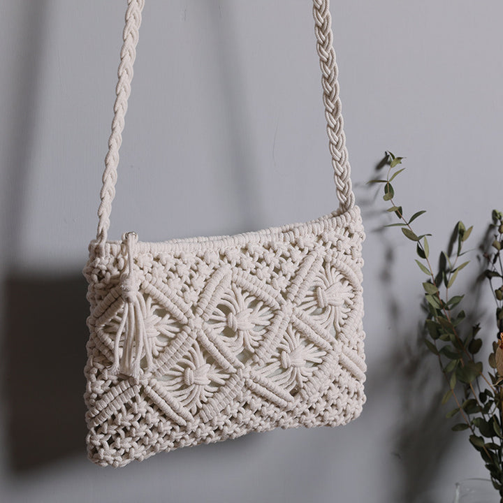 Handmade Macrame Shoulder Bag Bowlift