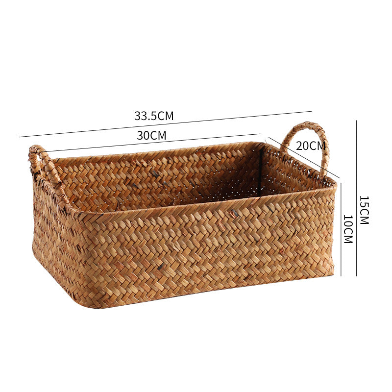 Handwoven Natural Storage Basket Bowlift