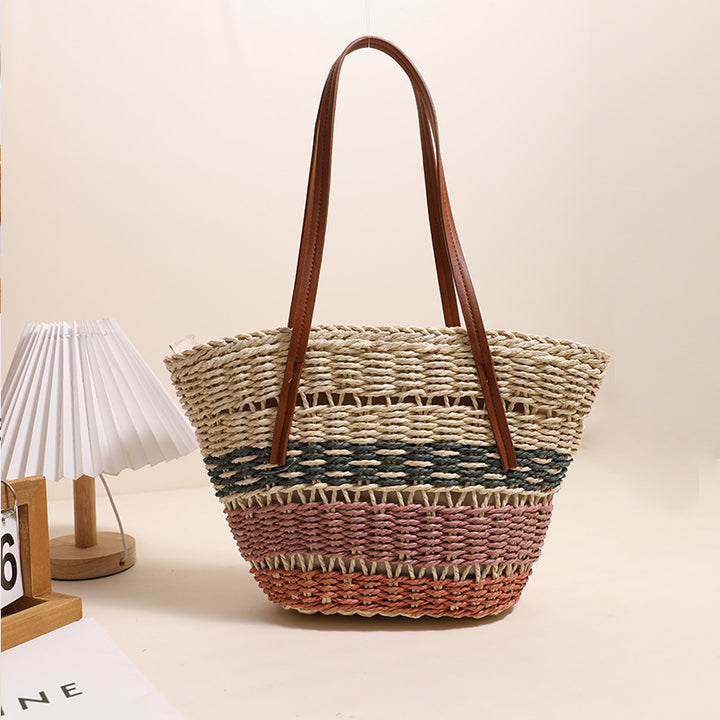 Stylish basket bag with sturdy leather handles Bowlift
