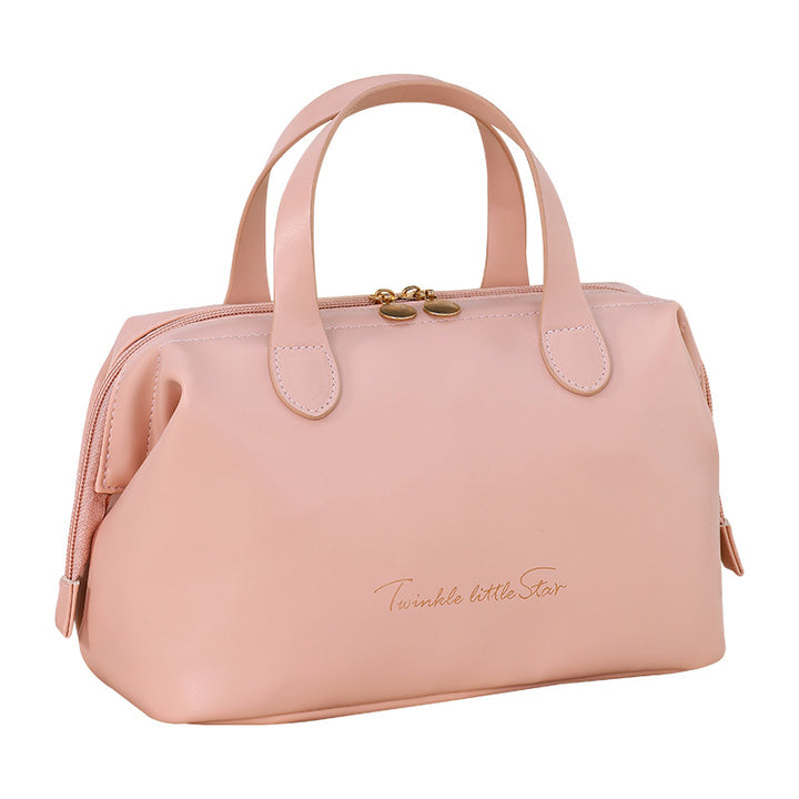 Cosmetic transport bag made of high-quality synthetic leather with stylish design Bowlift