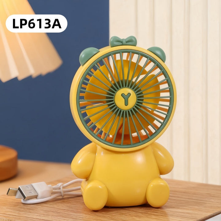 Portable USB Hand Fan with Cute Animal Design Bowlift
