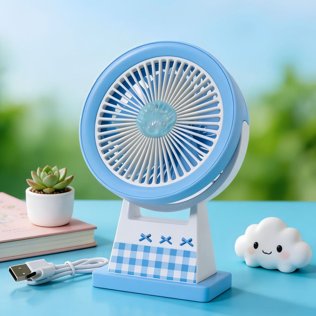 Ladies portable USB table fan with cute animal design Bowlift
