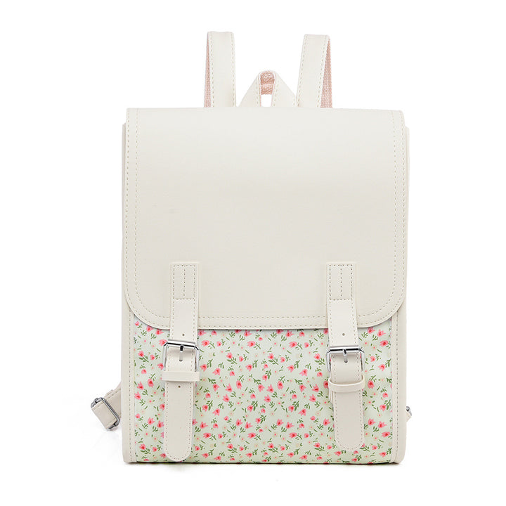 Floral Print Structured Backpack Bowlift