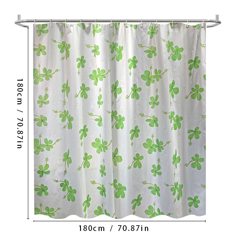 Floral Patterned Shower Curtain Bowlift