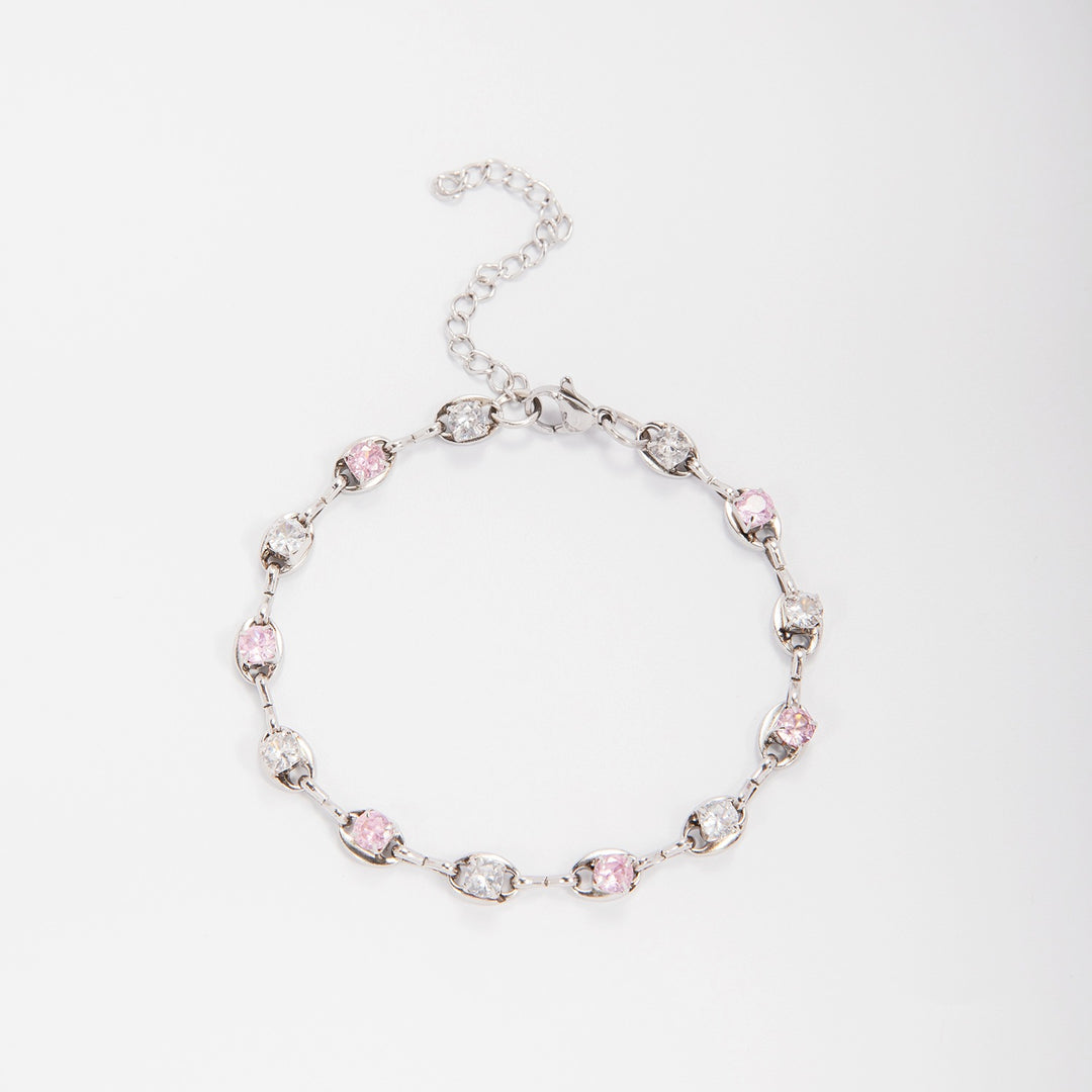 Elegant Gemstone Accent Link Bracelet Bowlift