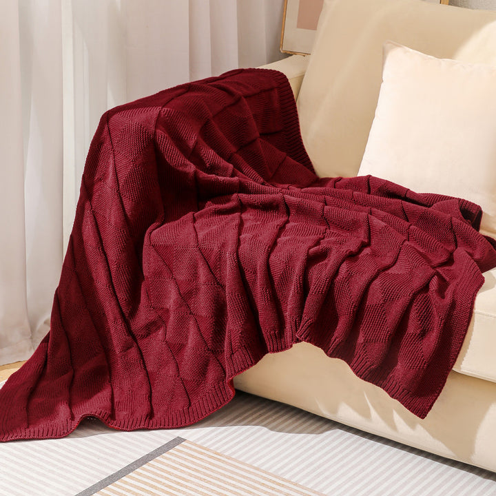 Cozy Knitted Throw Blanket Bowlift