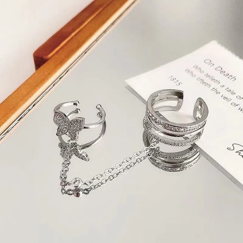 Playful ring set with butterfly elements Bowlift