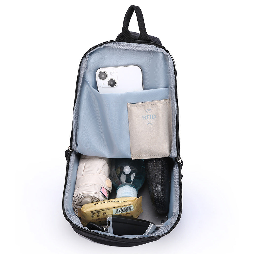 Compact Sling Backpack with Ergonomic Carrying System and Water-Resistant Material Bowlift