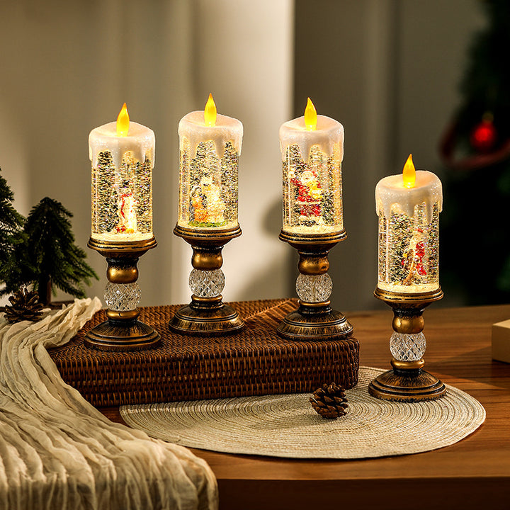 Christmas decoration lantern with snow globe Bowlift