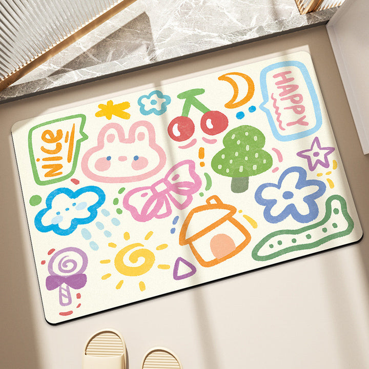 Playful Cartoon-Themed Area Rug