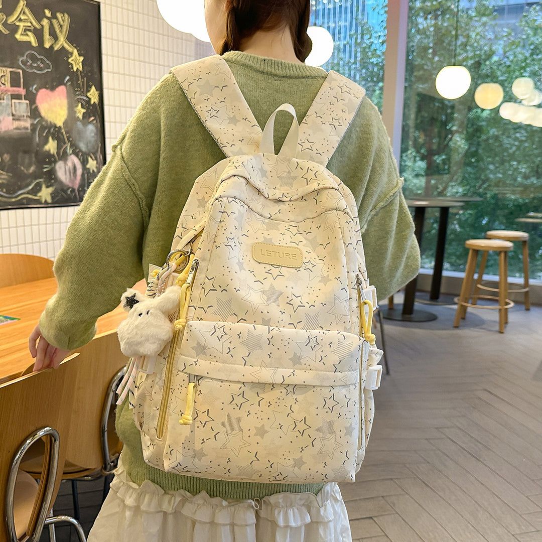 Star-Patterned Lightweight Backpack Bowlift
