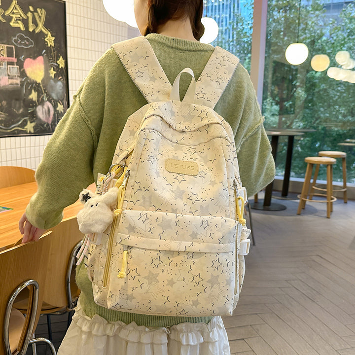 Star-Patterned Lightweight Backpack Bowlift