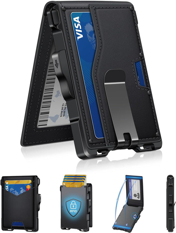 Ultra-Slim RFID-Blocking Cardholder Wallet Bowlift
