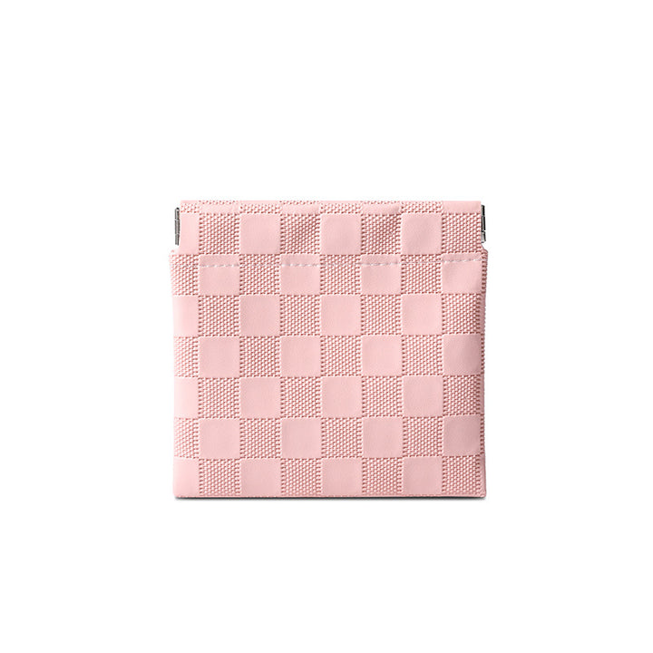 Stylish Checkered Zippered Pouch