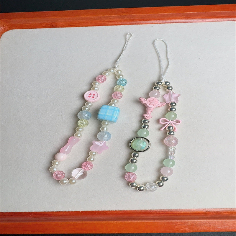 Whimsical Beaded Charm Keychain Bowlift