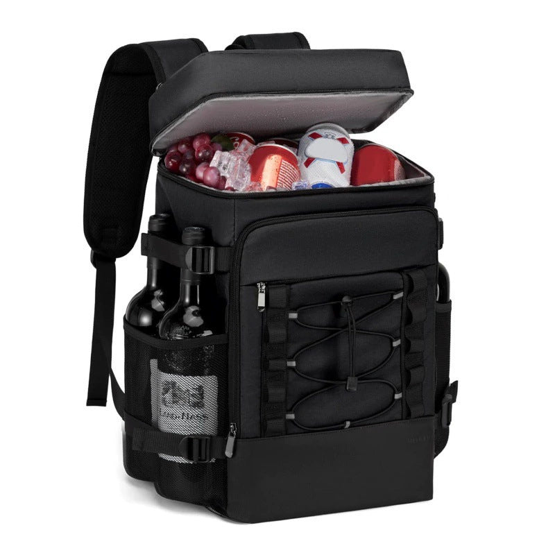 Unisex nan insulated picnic backpack with bottle holders and front organizer pocket Bowlift