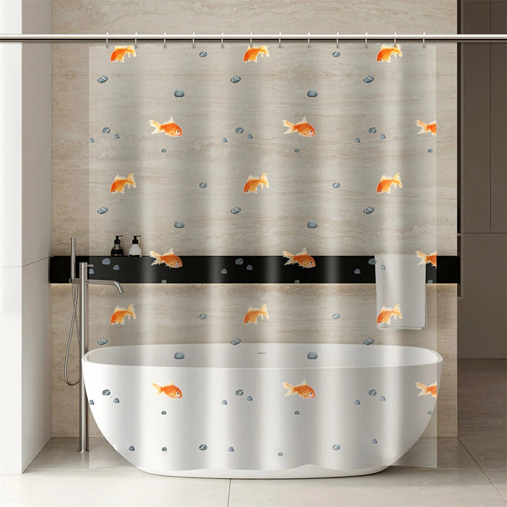 Goldfish Pattern Shower Curtain Bowlift