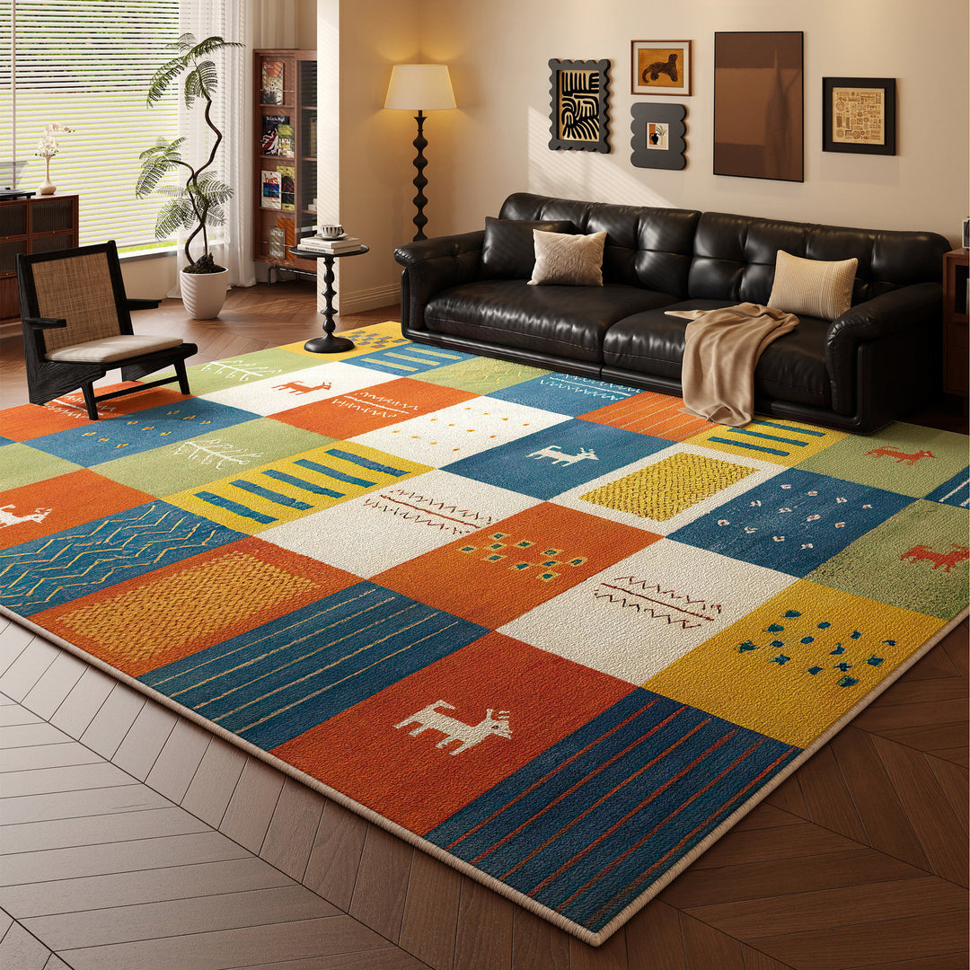 Multi-Pattern Decorative Area Rug Bowlift