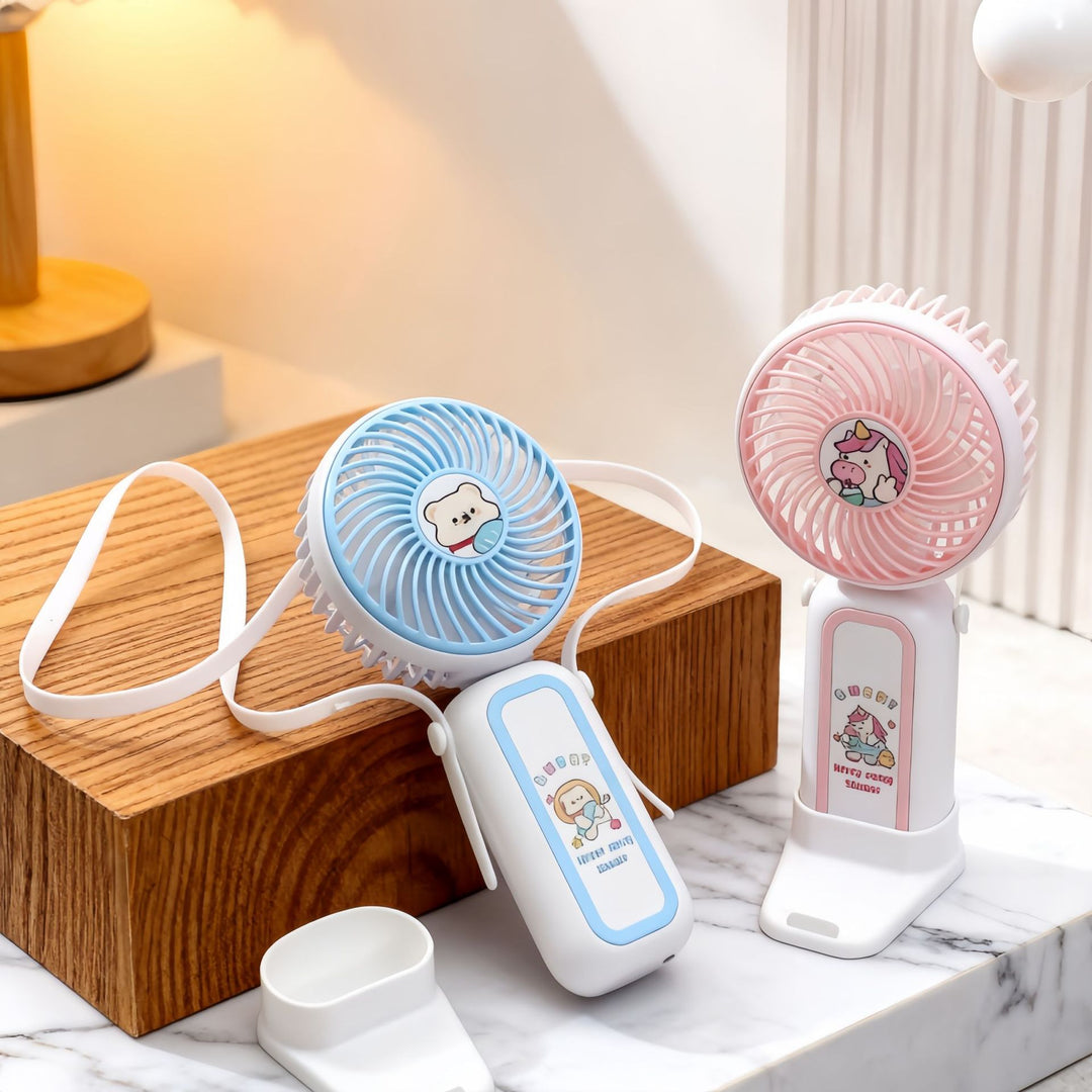 Women Portable USB Hand Fan with Playful Animal Design Bowlift