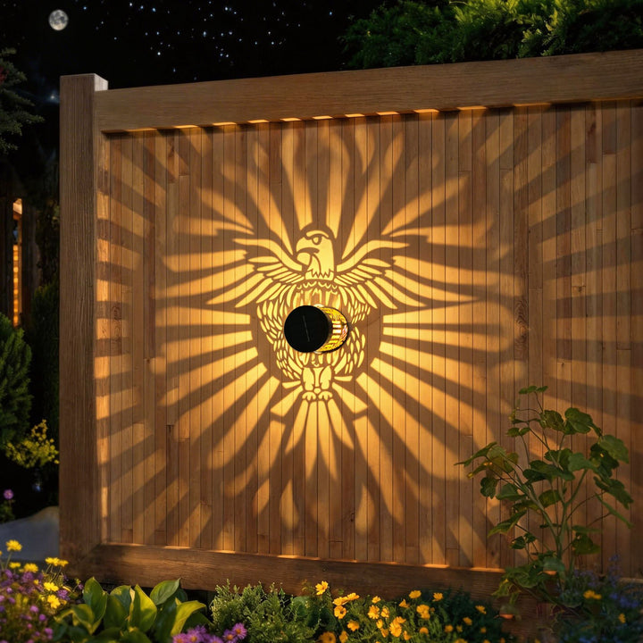 Solar Projection Lantern With Intricate Mandala Cutout And Warm LED Spotlight Bowlift