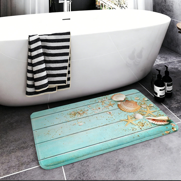 Coastal Nautical Bath Mat Bowlift