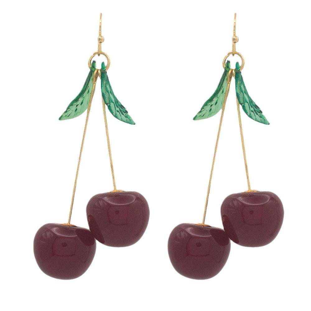 Quirky Cherry Drop Earrings Bowlift