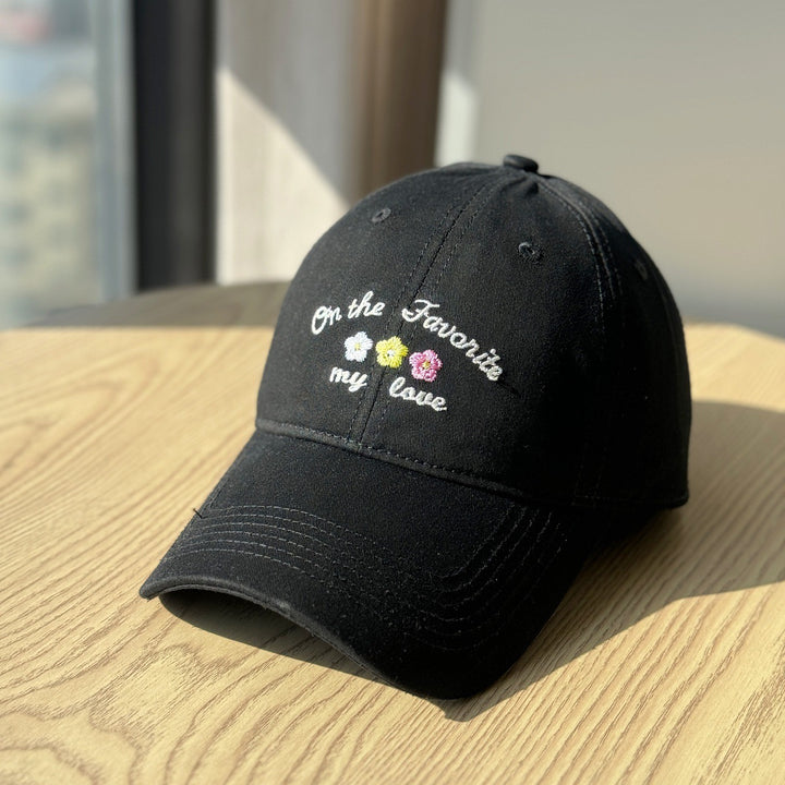 Women's Embroidered Text Cap Bowlift