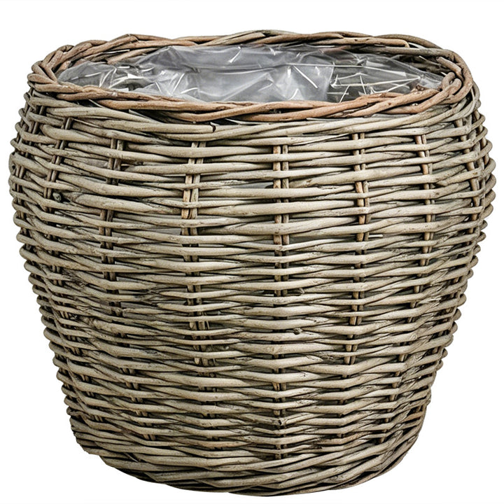 Decorative plant basket with plastic inner bag Bowlift