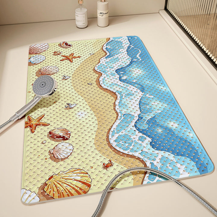 Coastal Beach-Themed Bath Mat