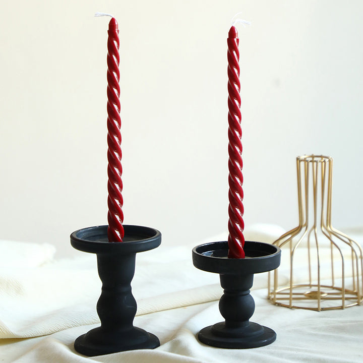 Ribbed Stacked Sphere Decorative Scented Pillar Candle With Long Cotton Wick